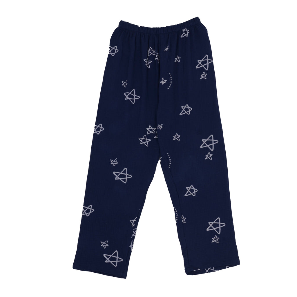 Anna-Kaci Lounge Women's Long Sleeve Button-Up Pajama Set with Notched Collar and Star Print Design