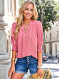 Textured Flat Collar Blouse