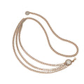 Anna-Kaci Women's Layered Chain Waist Belt with Triple Draped Links and Decorative Medallion Accents for Stylish Detail 35.5in