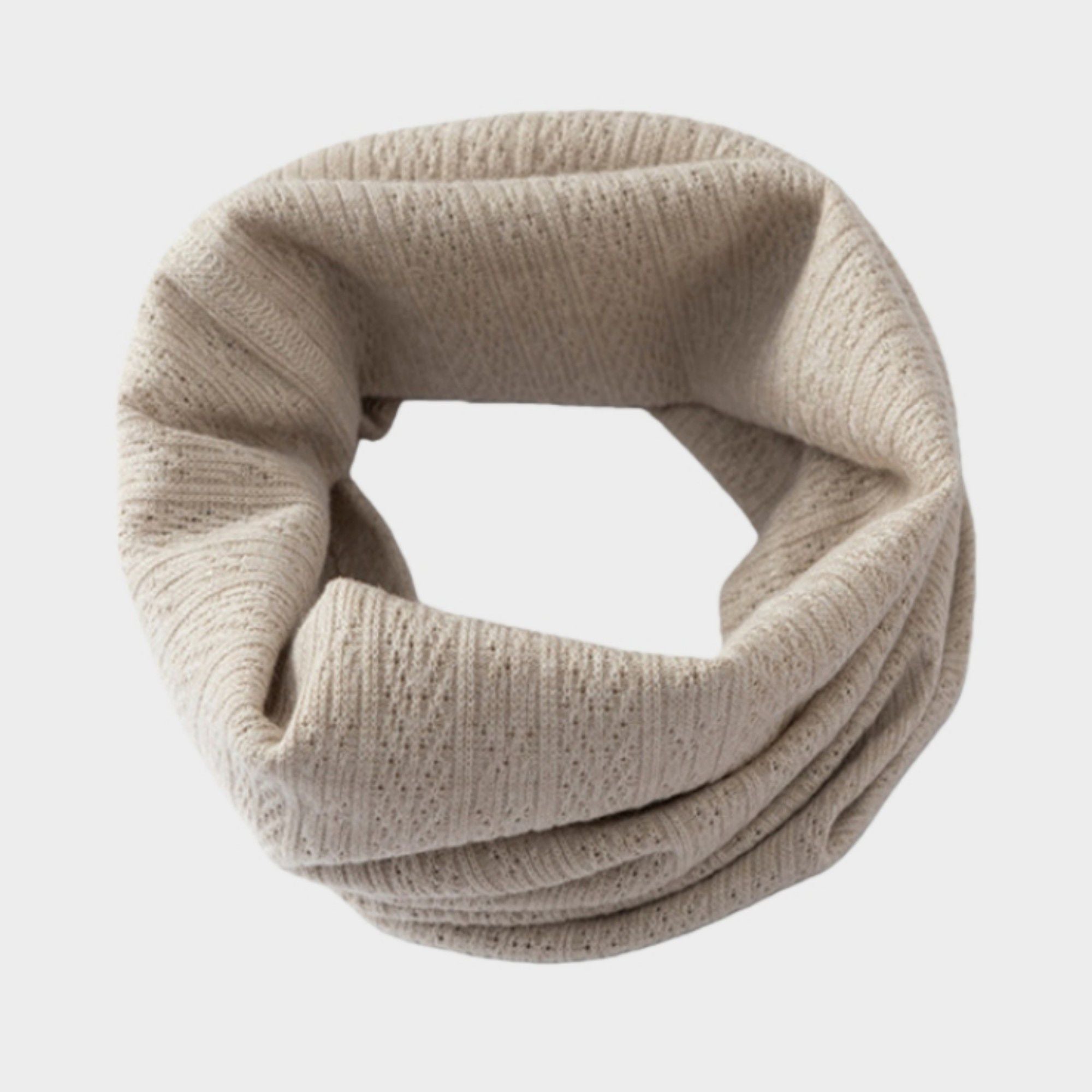 Anna-Kaci Soft Knit Infinity Scarf with Textured Loop Design for Cozy Layering and Comfortable Everyday Cold-Weather Wear 9x14in