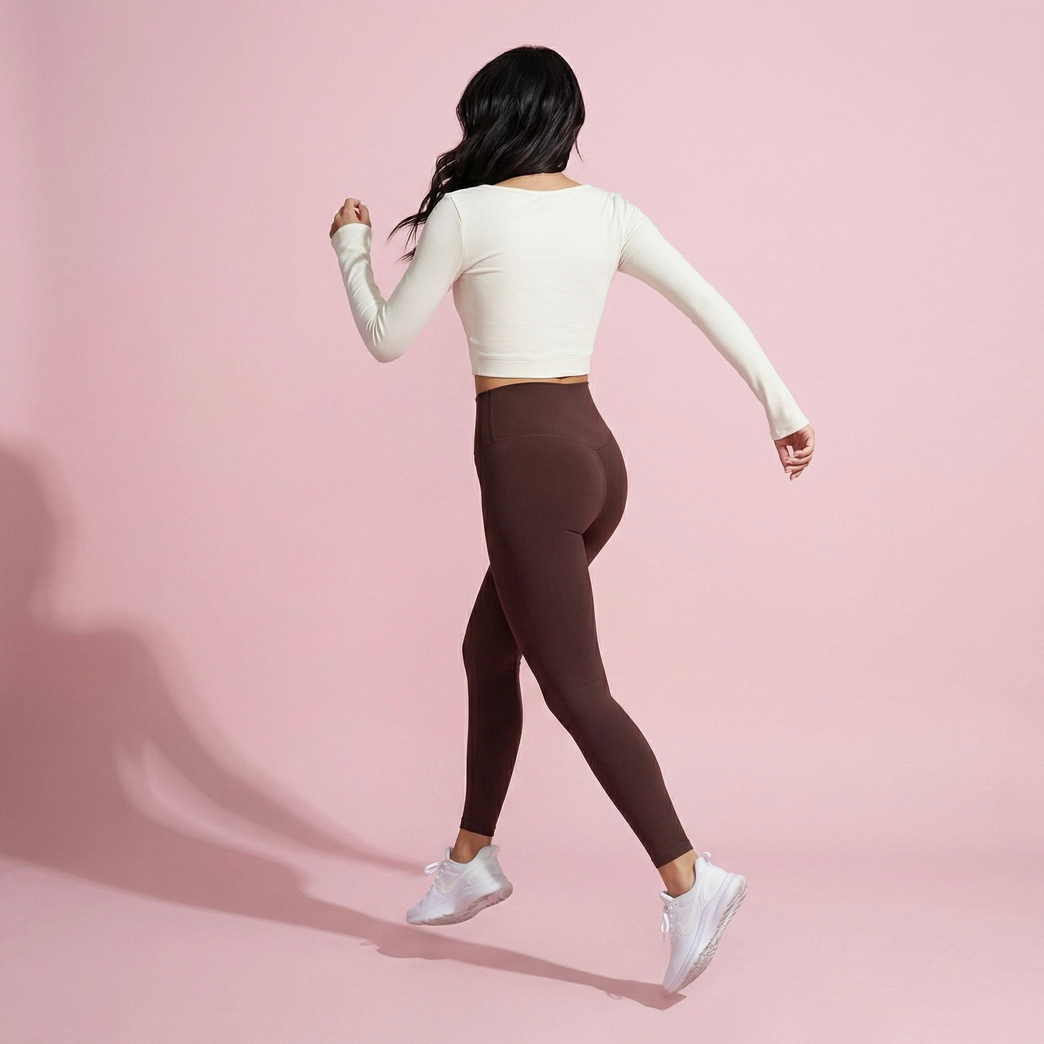 Cropped Button-Up Ribbed Long Sleeve Top with Scoop Neckline