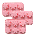 Anna-Kaci 3-Piece Snowflake Silicone Baking Mold Set Winter Shape Cake Chocolate Candy Soap Mold