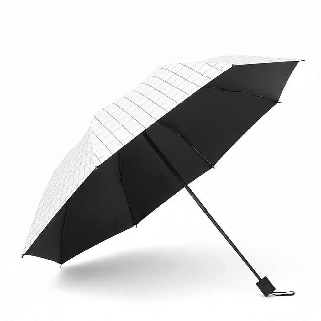 Anna-Kaci Clear Dome Umbrella with Grid Pattern Auto Open Wind Resistant Frame and Curved Handle Design