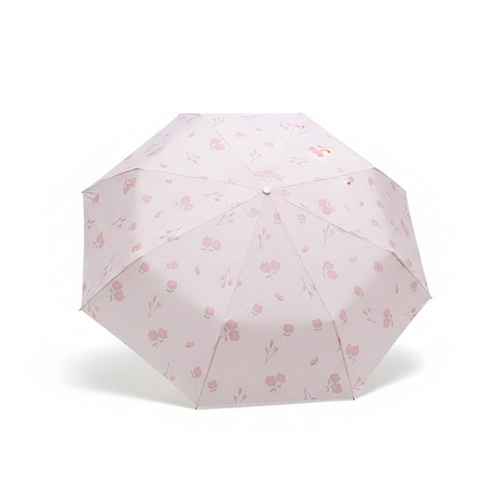 Anna-Kaci Petite Floral Print Compact Folding Umbrella with Automatic Open and Wind Resistant Frame