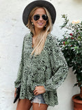 Summer Print Button Blouse