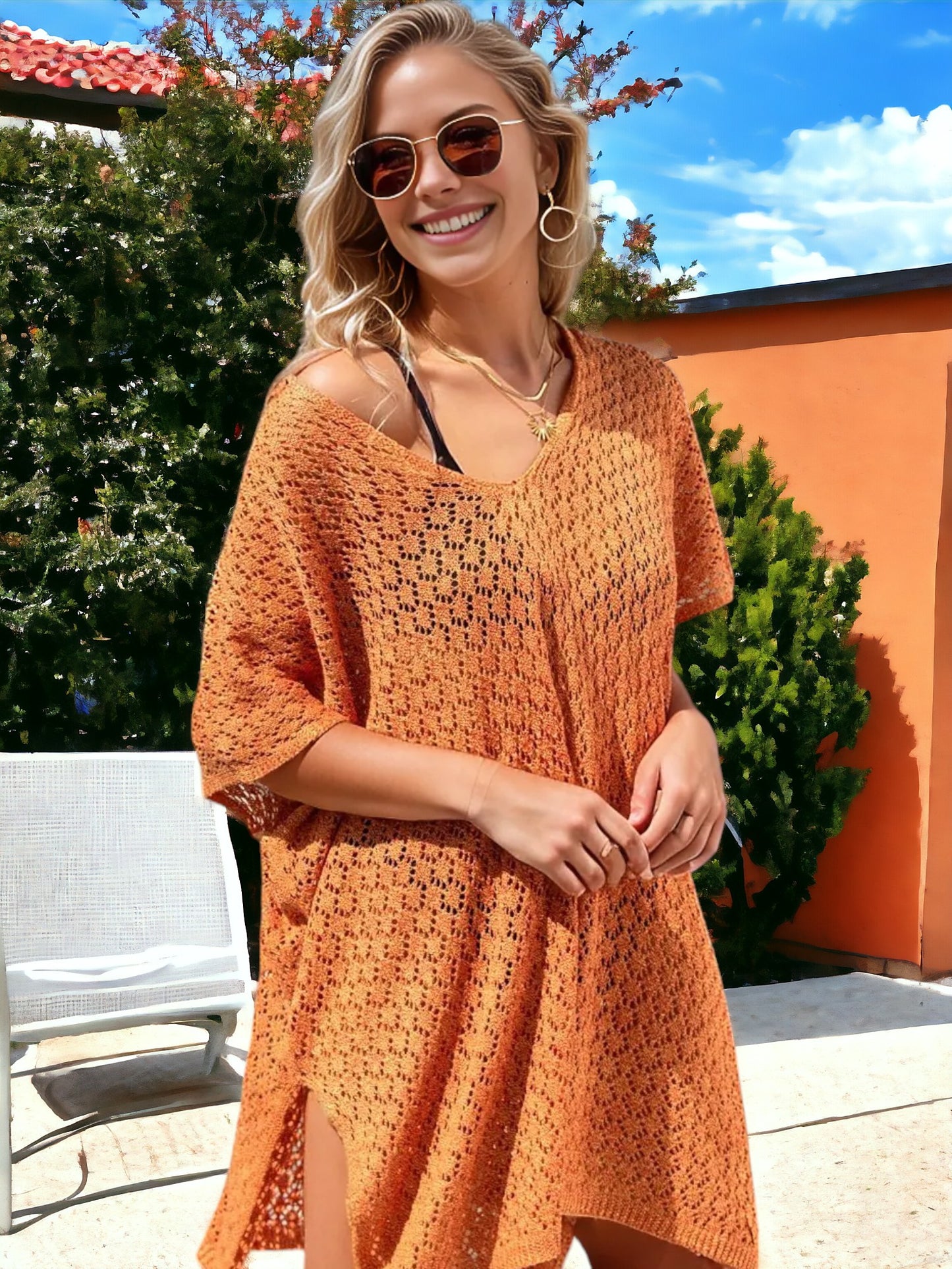 Loose Knitted Beach Bikini Cover-Up