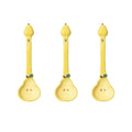 Anna-Kaci Apple Shaped Ceramic Reusable Spoon Set with Hanging Handle Design 3 Piece Set