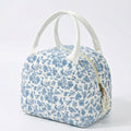 Anna-Kaci Floral Patchwork Zip Top Lunch Bag Small Travel Tote with Handle Lightweight Organizer