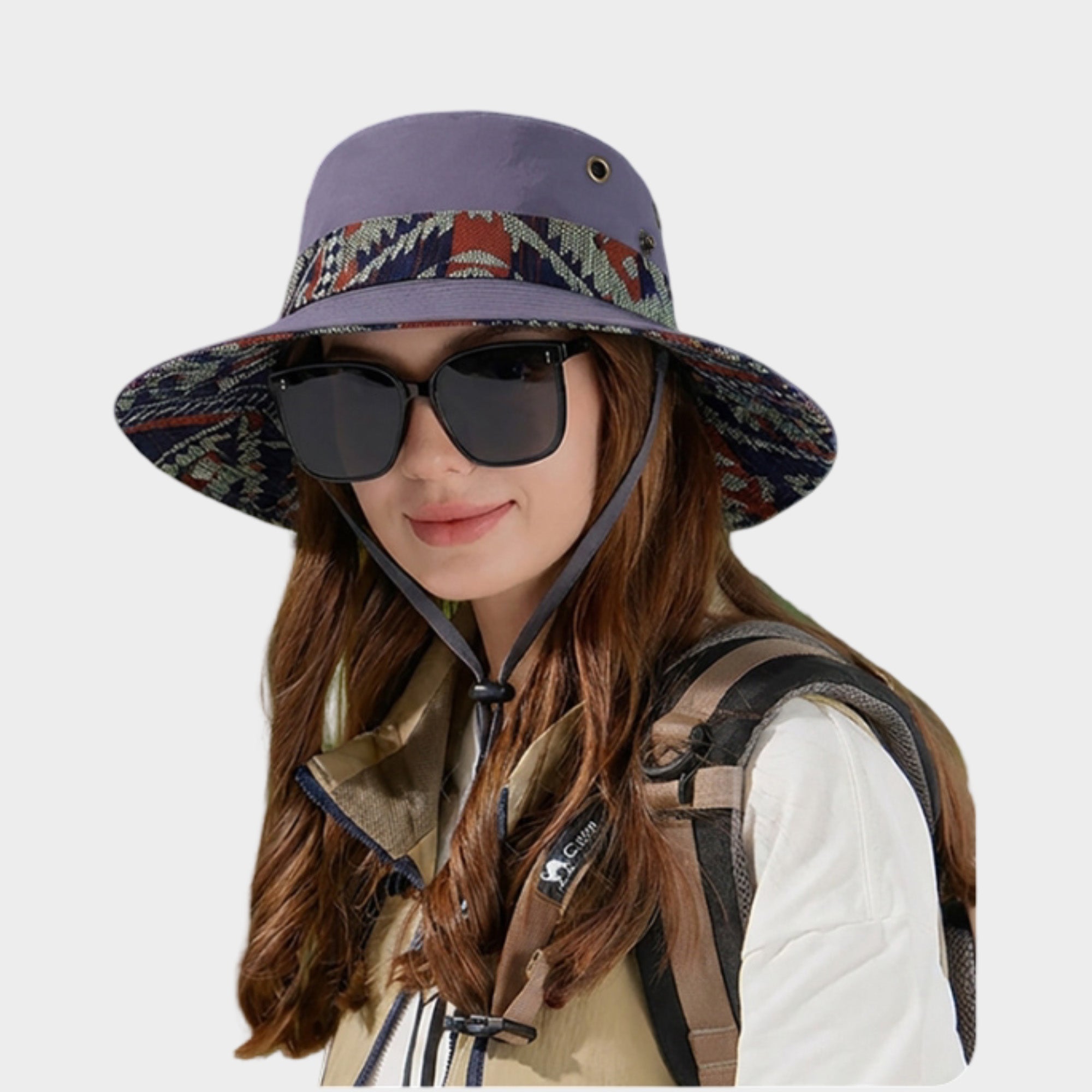 Anna-Kaci Women's Wide Brim Outdoor Sun Hat Adjustable Chin Strap Breathable Lightweight Hiking Fishing Hat
