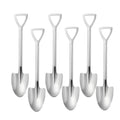 Anna-Kaci 6-Piece Mini Shovel Dessert Spoon Set with Stainless Steel Garden Tool Design