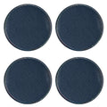 Anna-Kaci 4-PC Round Leather Coaster with Stitched Edge Durable Table Protector