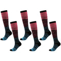 Anna-Kaci Women's 6pk Professional Athletic Compression Socks - Gradient Pressure Knee-High Socks for Fitness, Running & Recovery
