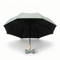 Anna-Kaci Neutral Compact Umbrella with UV Protective Black Interior