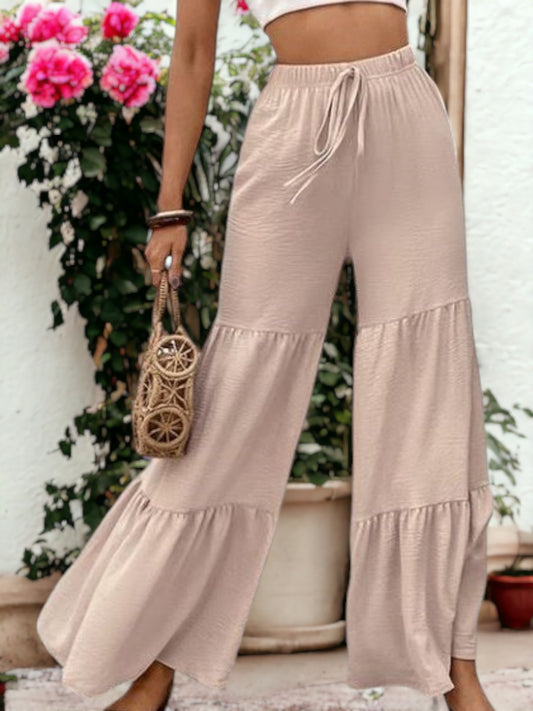 Tie Waist Wide Leg Pants