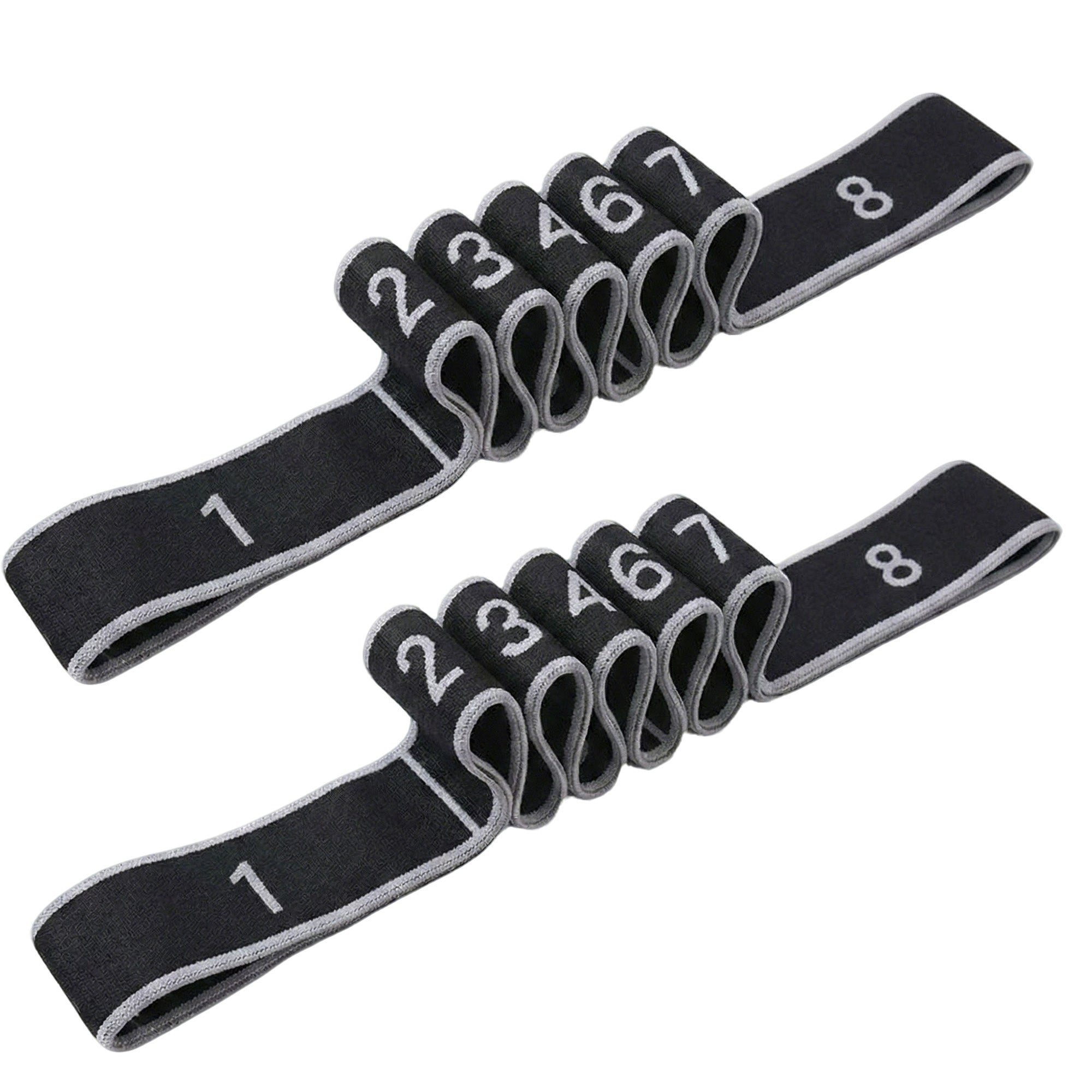 Anna-Kaci 2-PC Fabric Resistance Bands Set 8 Levels Booty Exercise Loop Bands