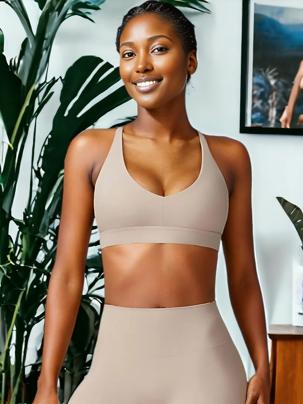 Tight-Fitting Quick-Drying Compression Sports Bra