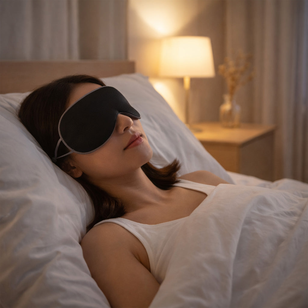 Anna-Kaci Dual-Sided Cooling and Warm Sleep Eye Mask with Adjustable Strap and Light Blocking Design