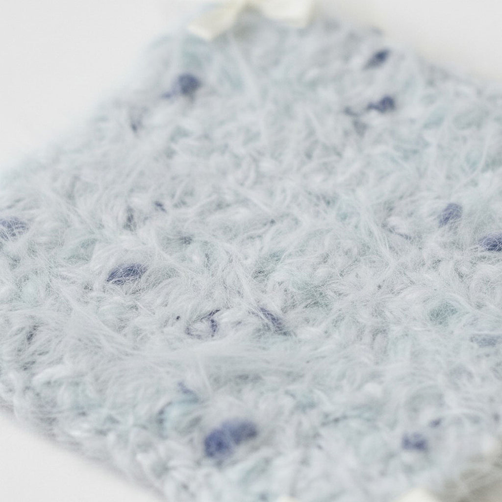 Anna-Kaci Plush Knit Coaster with Bow Corners Soft Table Protector