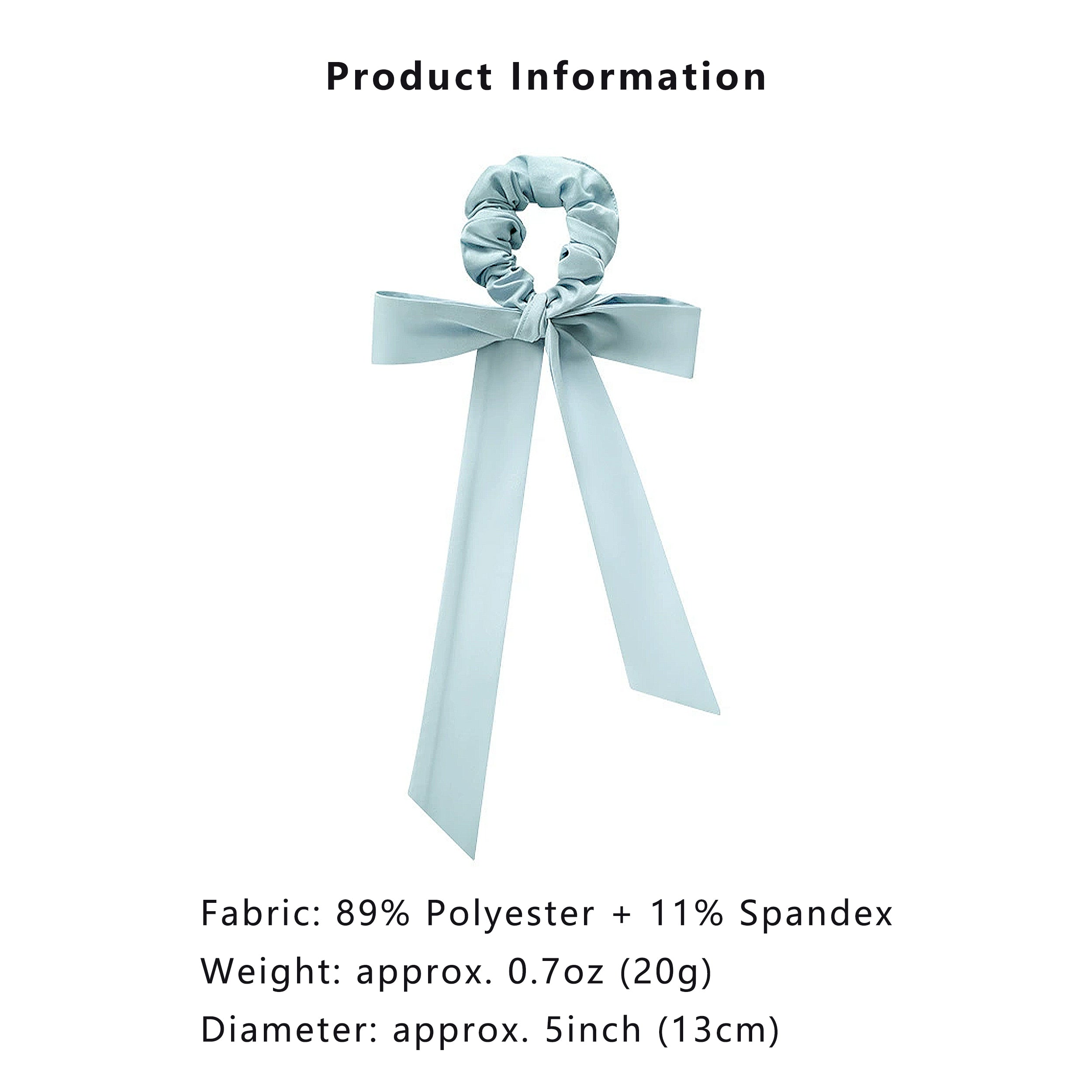 Anna-Kaci Elastic Hair Ties with Long Bows, Hair Scrunchies with Knotted Bow Ribbon for Women Girls
