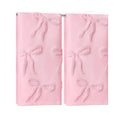 Anna-Kaci Soft Decorative Bow Textured Hand Towels Set with Raised Jacquard Design 2 Pack