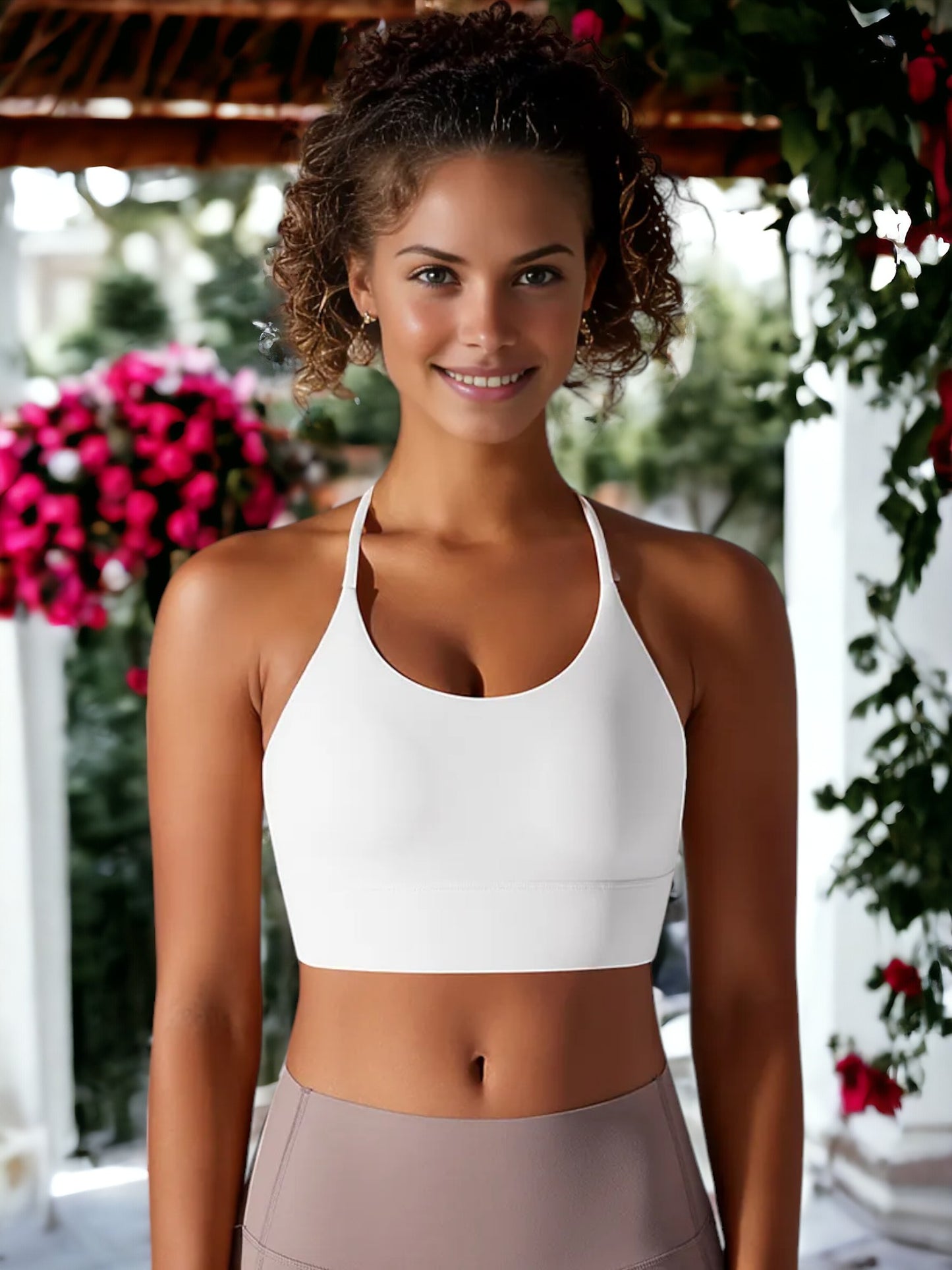 Sujetador deportivo de yoga y fitness con espalda cruzada
