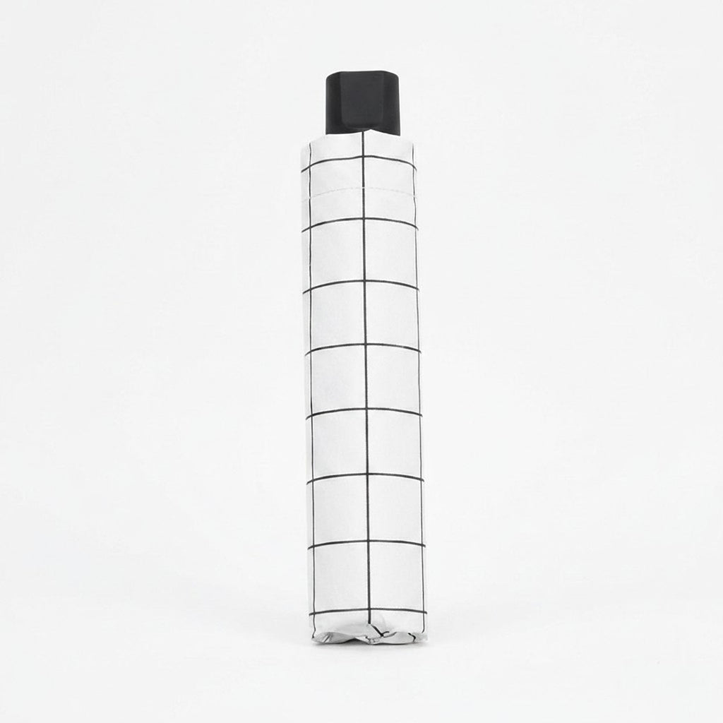 Anna-Kaci Clear Dome Umbrella with Grid Pattern Auto Open Wind Resistant Frame and Curved Handle Design