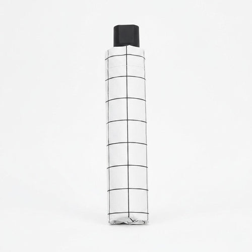 Anna-Kaci Clear Dome Umbrella with Grid Pattern Auto Open Wind Resistant Frame and Curved Handle Design