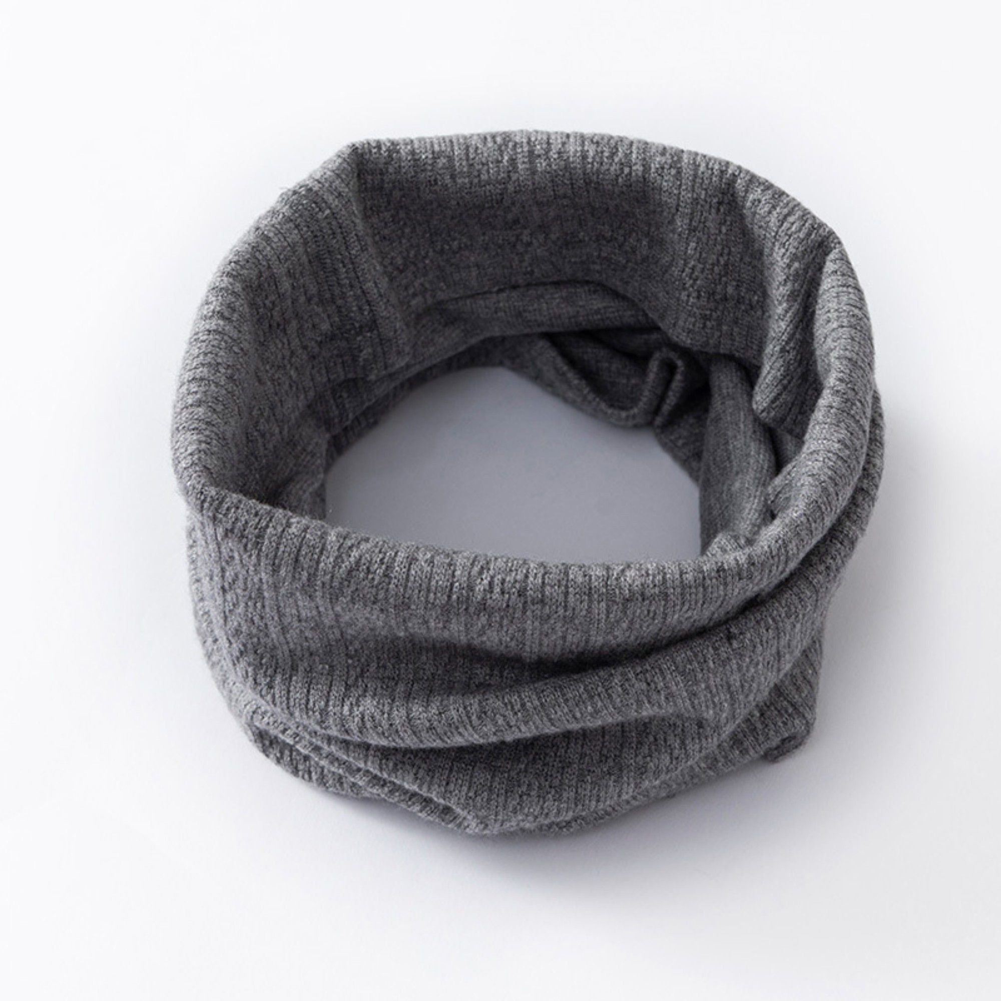 Anna-Kaci Soft Knit Infinity Scarf with Textured Loop Design for Cozy Layering and Comfortable Everyday Cold-Weather Wear 9x14in