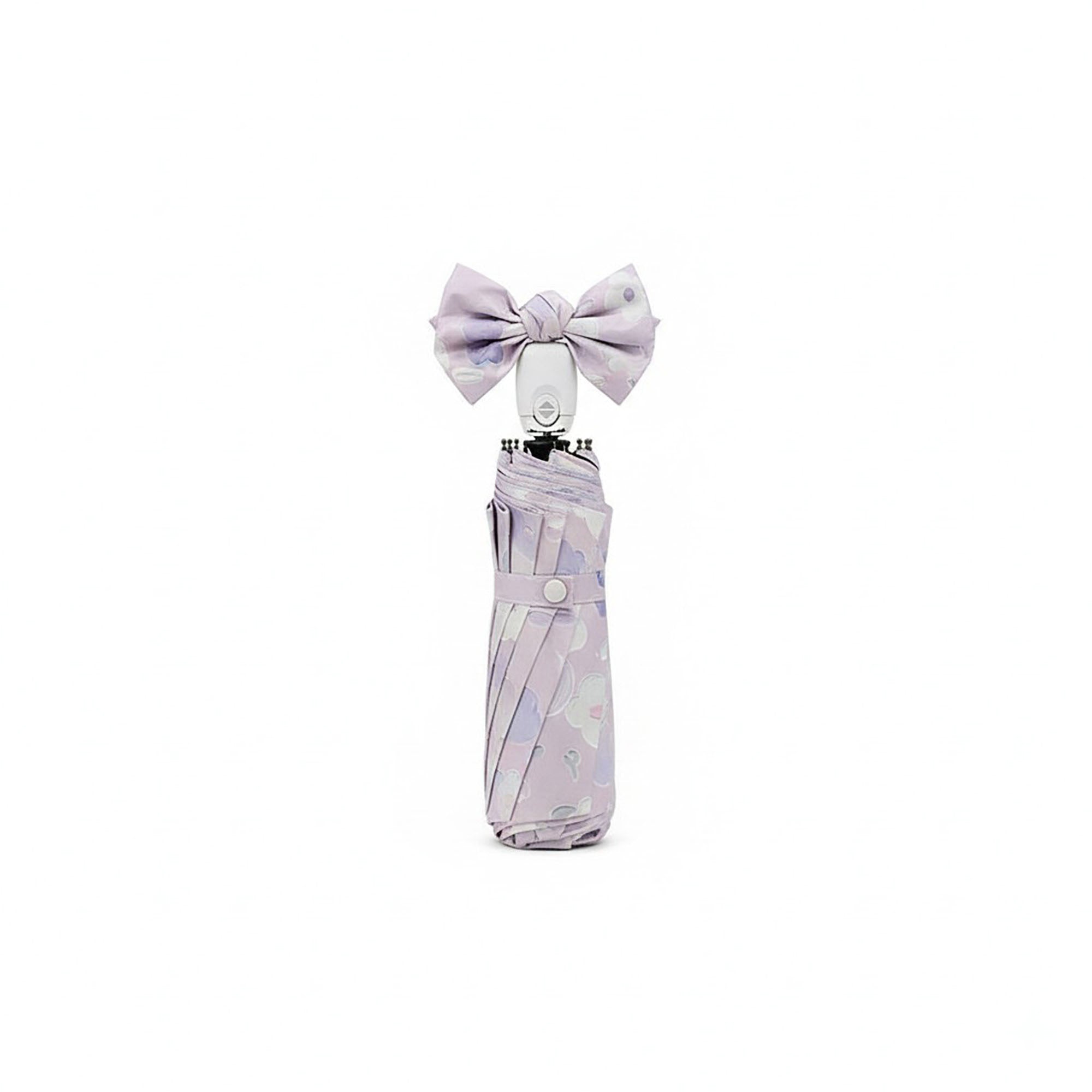 Anna-Kaci Lavender Floral Print Compact Foldable Umbrella