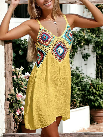 Multicolor Crochet Pattern Dress