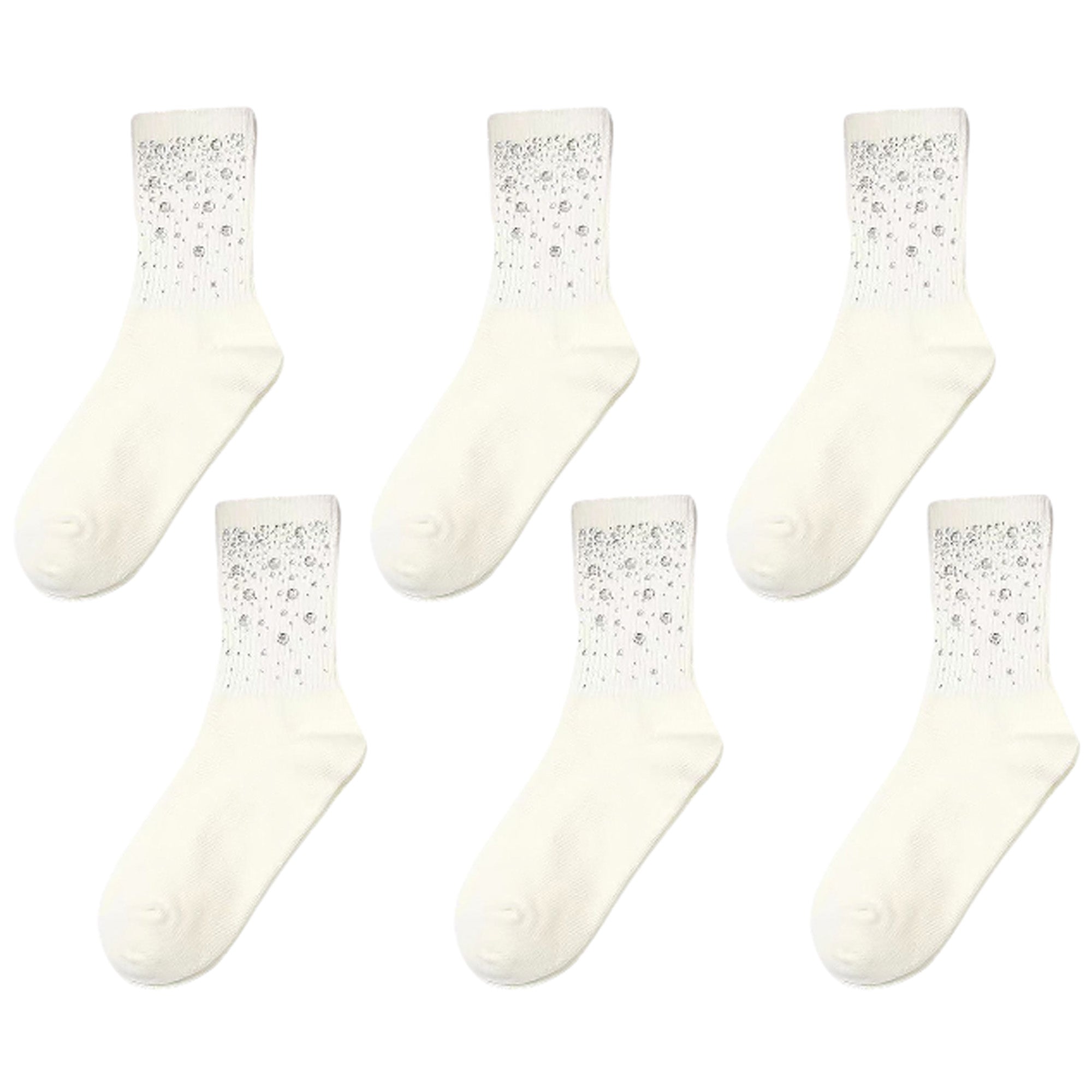 Anna-Kaci Women's 6pk Dot Ankle Socks - Sparkly Accent Dress Socks for Parties & Stylish Daily Wear