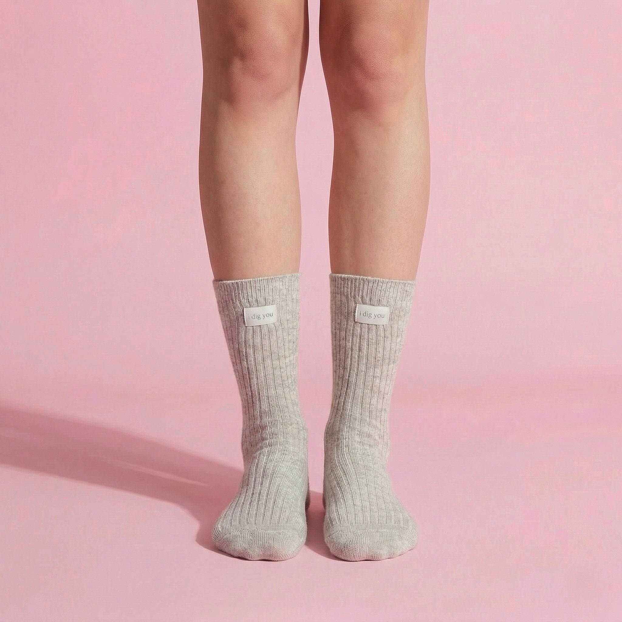 Anna-Kaci Women's 3-Pair Ribbed Crew Socks Set Soft Stretch Knit Fabric Minimal Everyday Comfort Socks