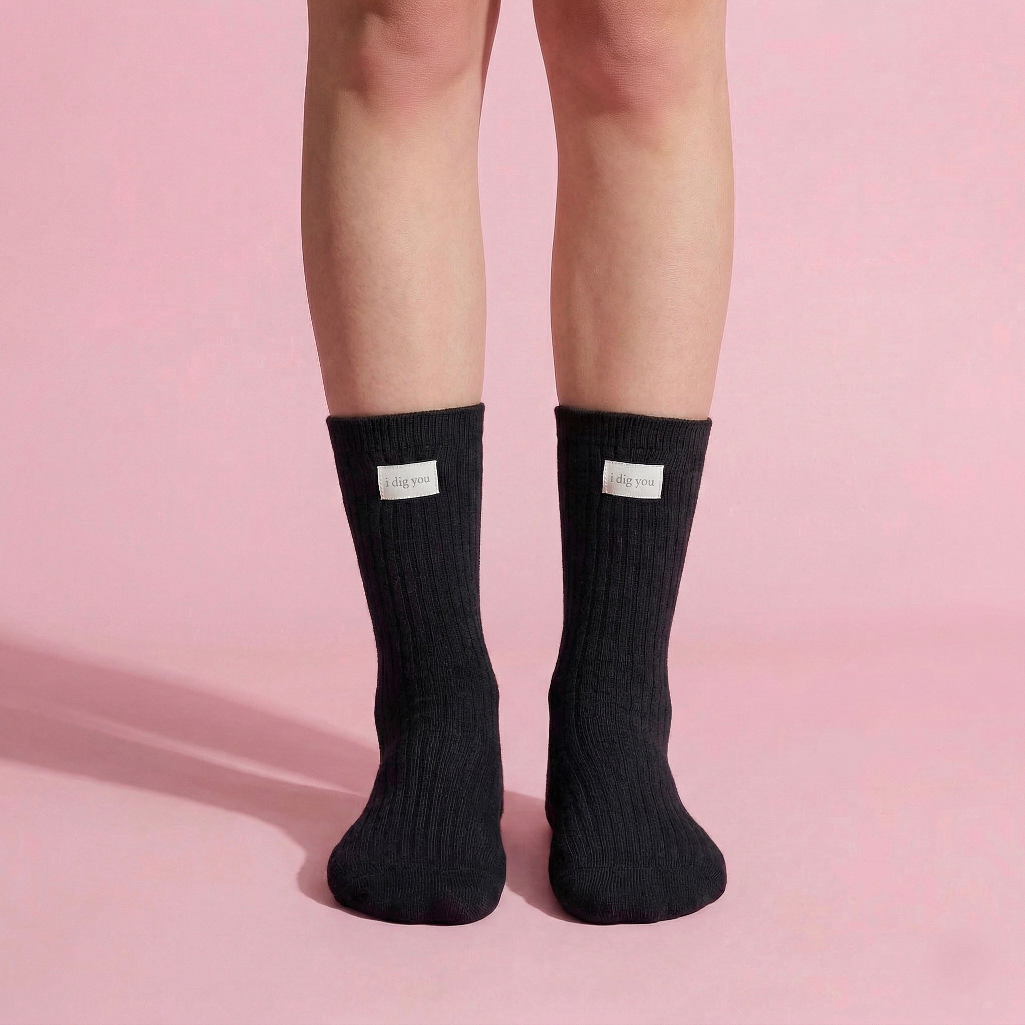 Anna-Kaci Women's 3-Pair Ribbed Crew Socks Set Soft Stretch Knit Fabric Minimal Everyday Comfort Socks