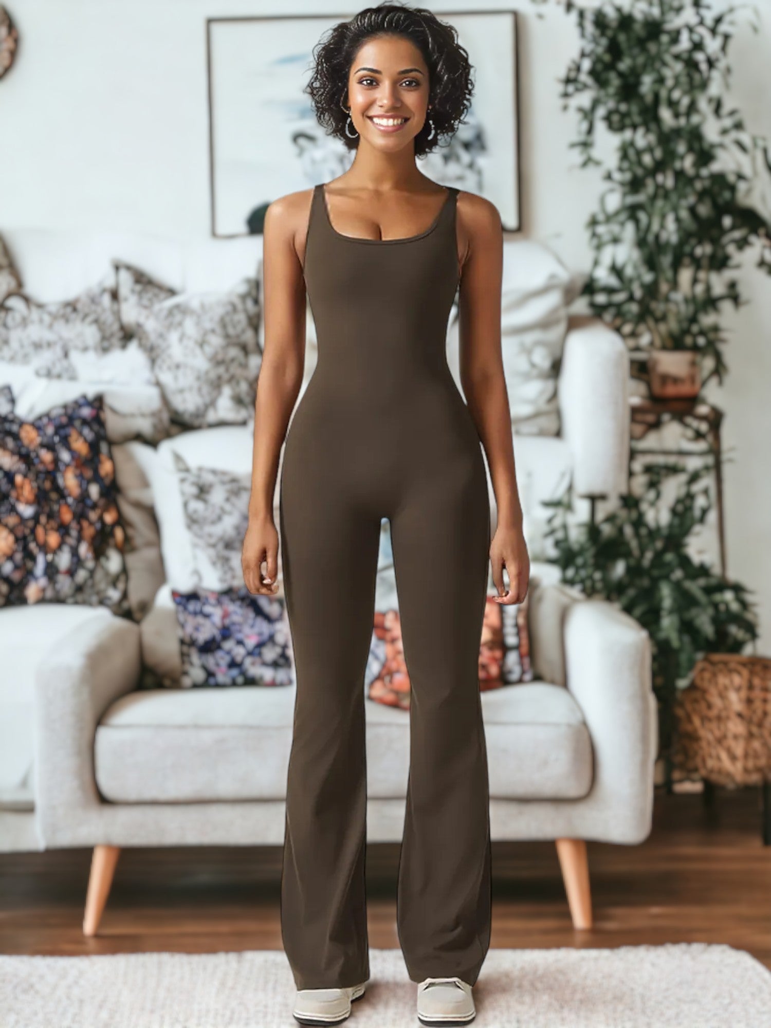 Ropa deportiva de una pieza ajustada para yoga y levantamiento de cadera