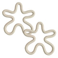 Anna-Kaci 2-PC Wavy Silicone Trivet Heat Resistant Non Slip Countertop Pot Holder