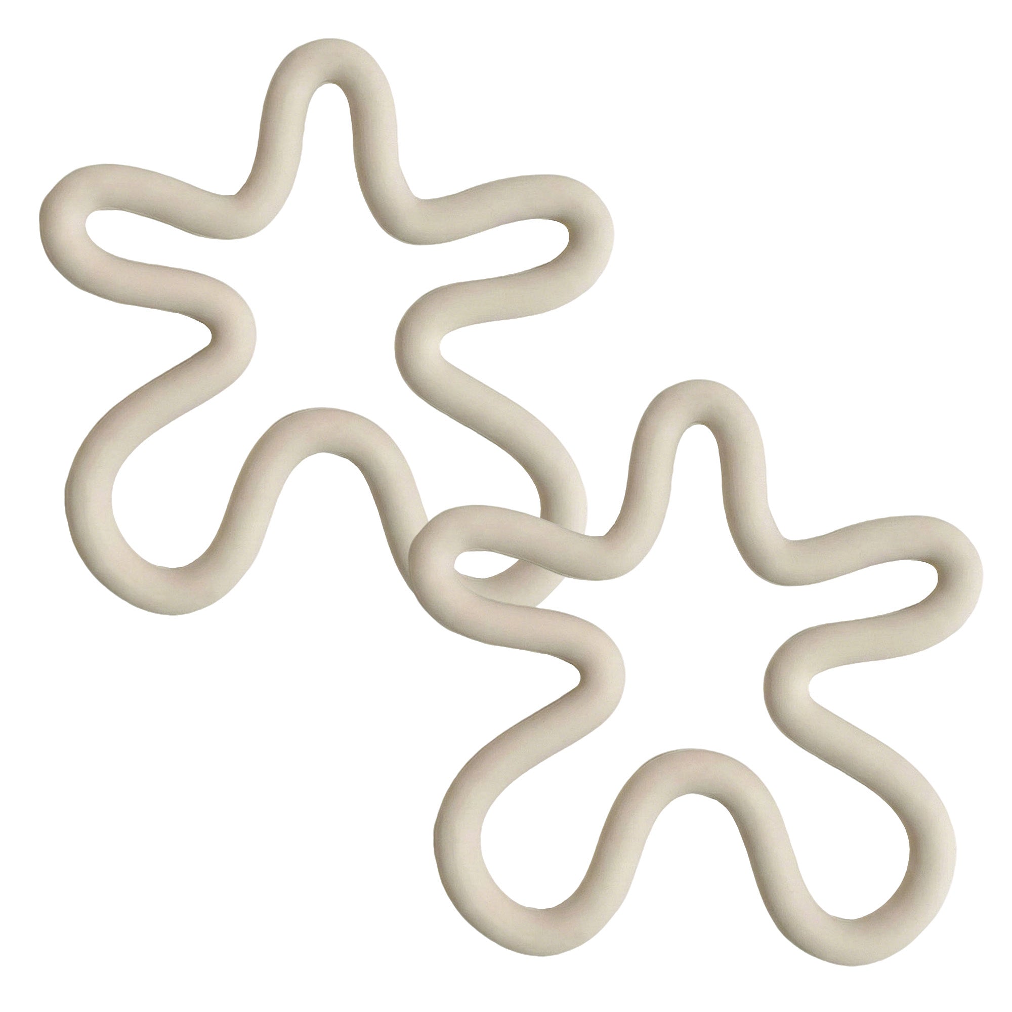 Anna-Kaci 2-PC Wavy Silicone Trivet Heat Resistant Non Slip Countertop Pot Holder