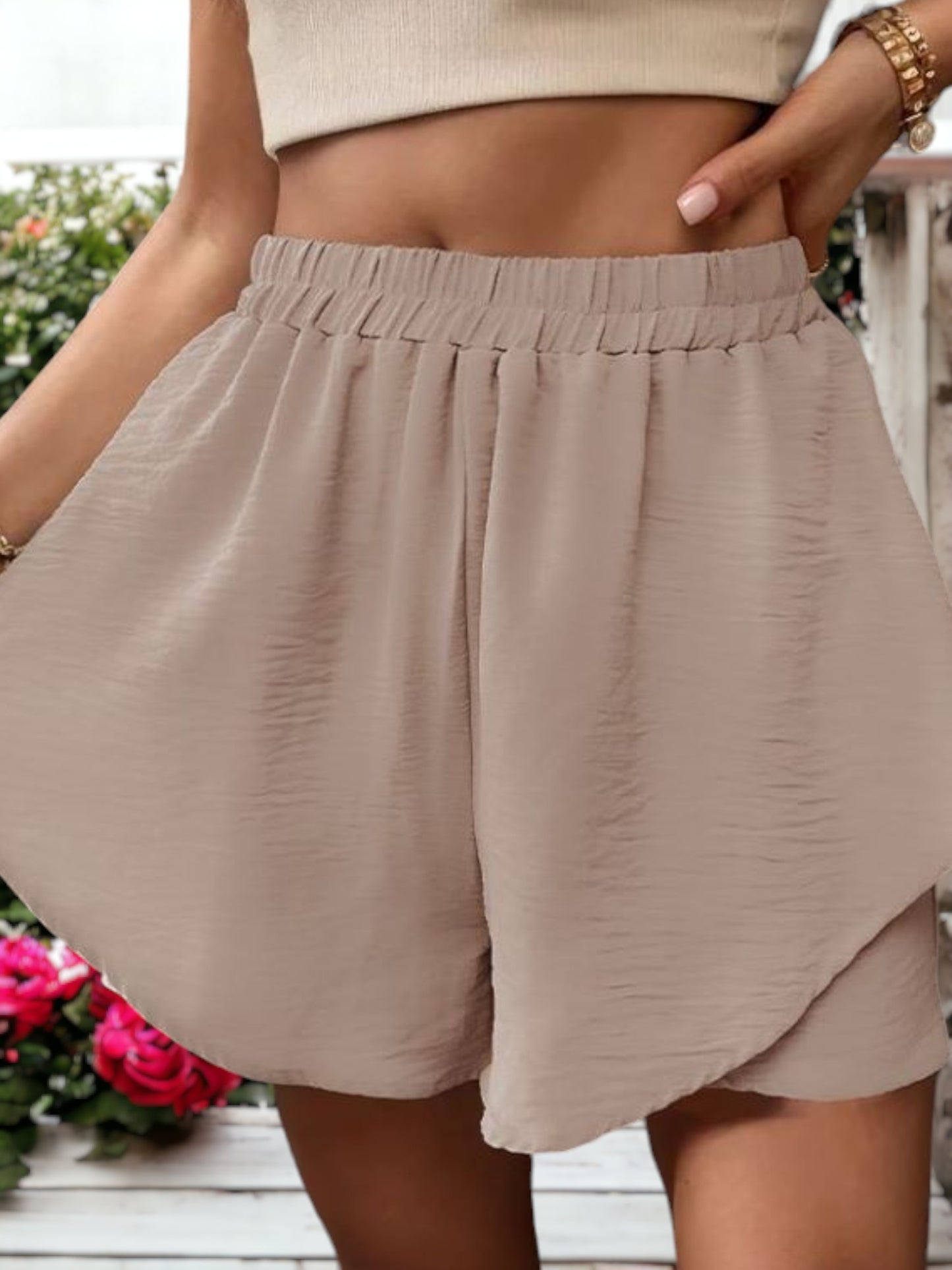 High Waisted Double Layered Shorts