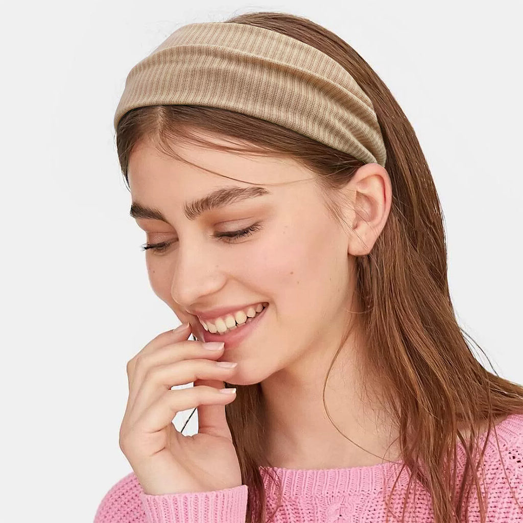 Anna-Kaci Knit Wide Headbands, Solid Color, Moisture-Wicking, Comfy Sports Hairbands Unisex
