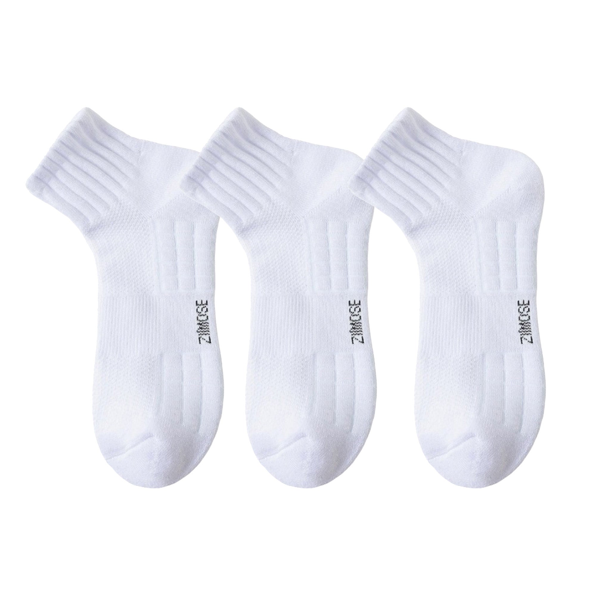Anna-Kaci 3-Pack Mens Cotton Ankle Socks Breathable Cushioned Comfort Fit