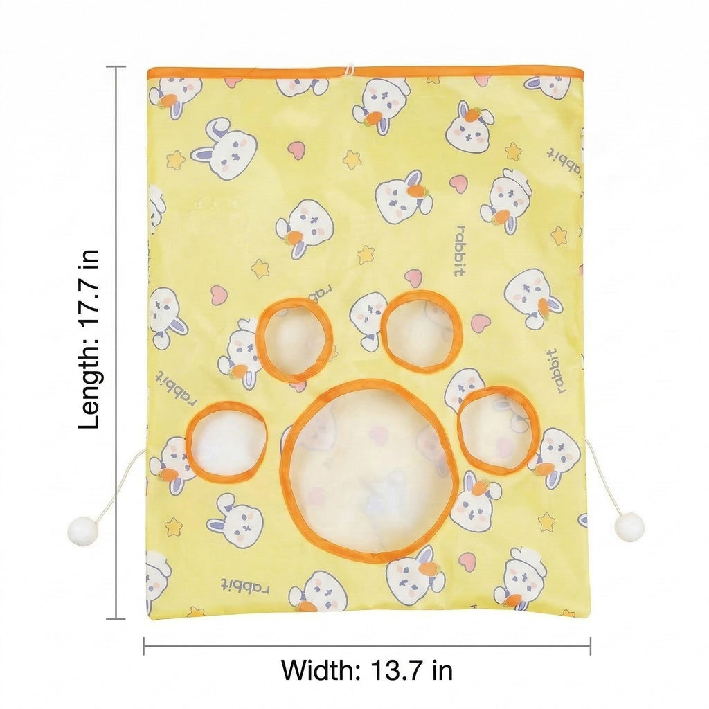 Anna-Kaci Interactive Cat Crinkle Bag Toy with Peek Holes Indoor Cat Hide and Seek Tunnel Toy