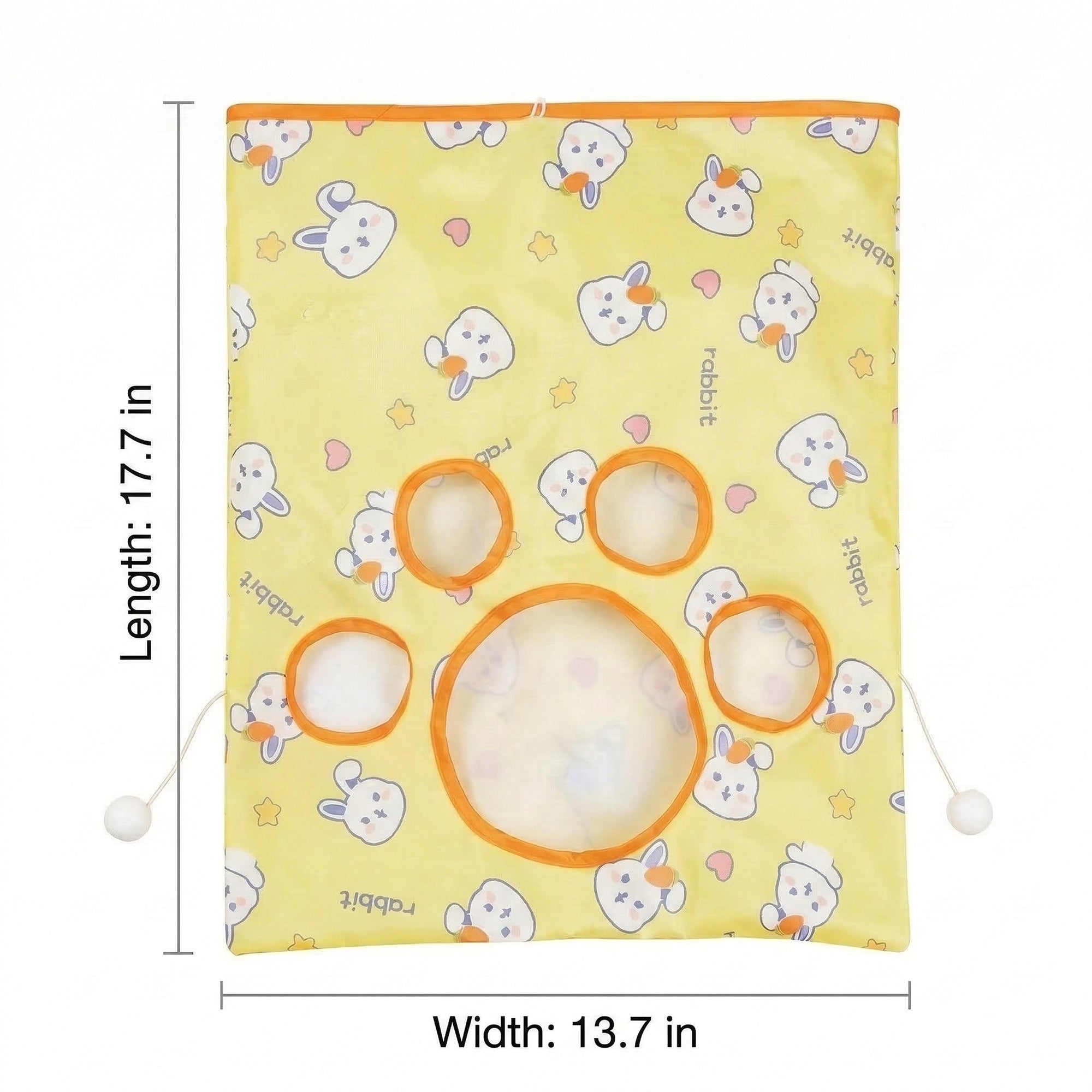 Anna-Kaci Interactive Cat Crinkle Bag Toy with Peek Holes Indoor Cat Hide and Seek Tunnel Toy
