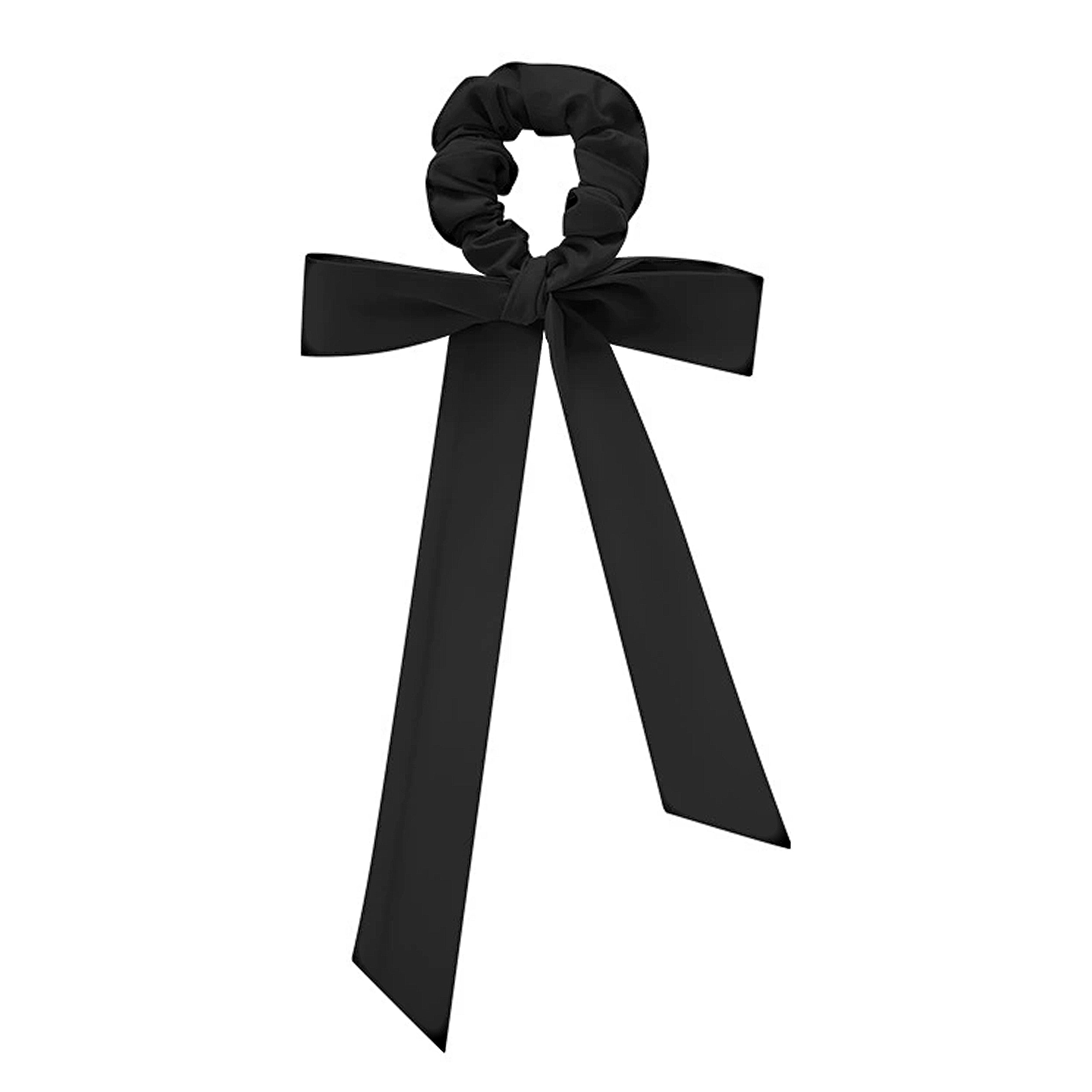 Anna-Kaci Elastic Hair Ties with Long Bows, Hair Scrunchies with Knotted Bow Ribbon for Women Girls