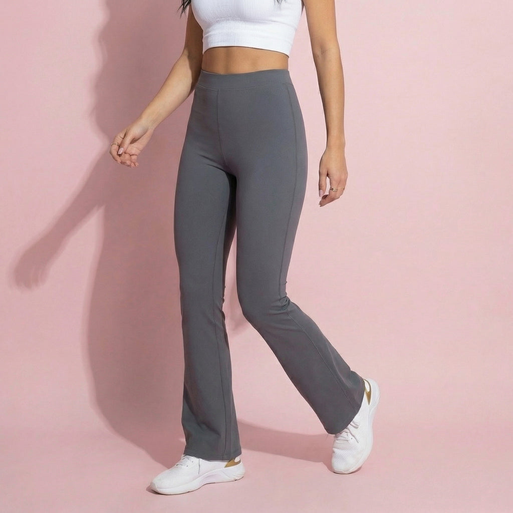 Anna-Kaci Active Women's High Waist Flare Leg Yoga Pants with Stretch Fit and Contoured Waistband