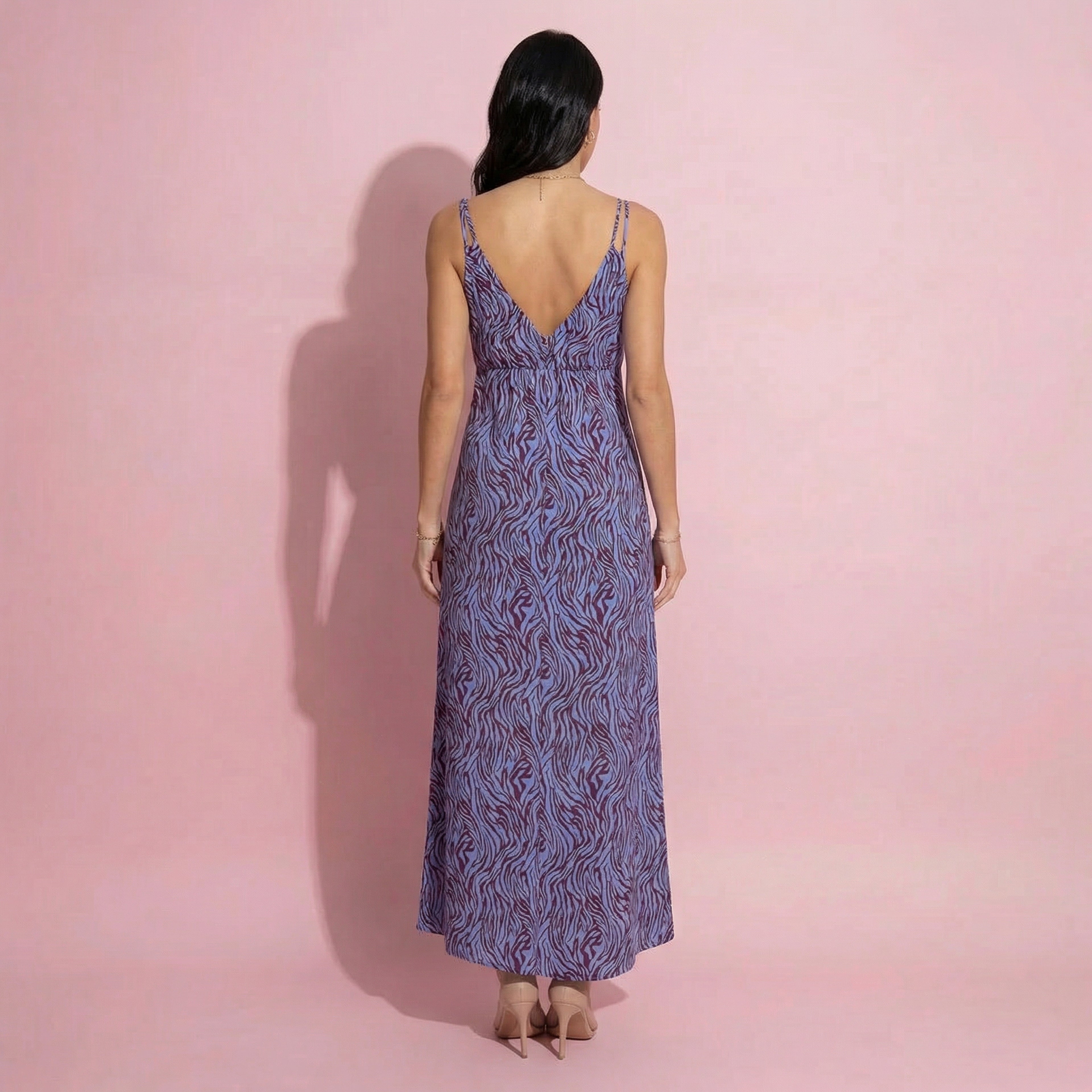 Multi Print Double Strap Dress