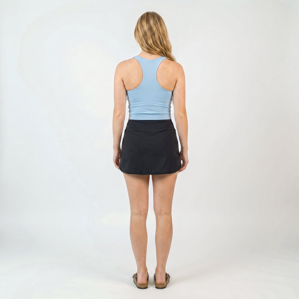 Anna-Kaci Women's High Waist Athletic Skirted Shorts with Pocket Detail