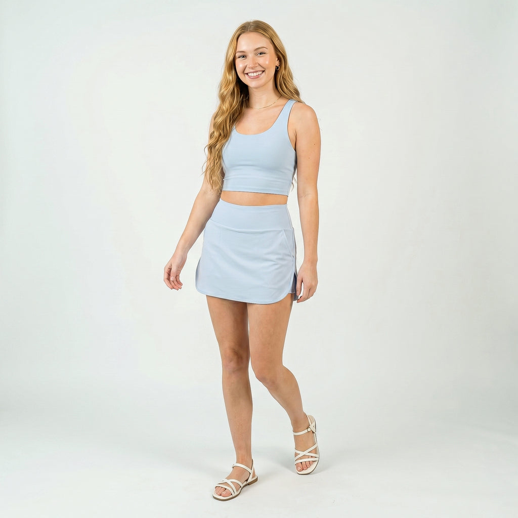 Anna-Kaci Women's High Waist Athletic Skirted Shorts with Pocket Detail