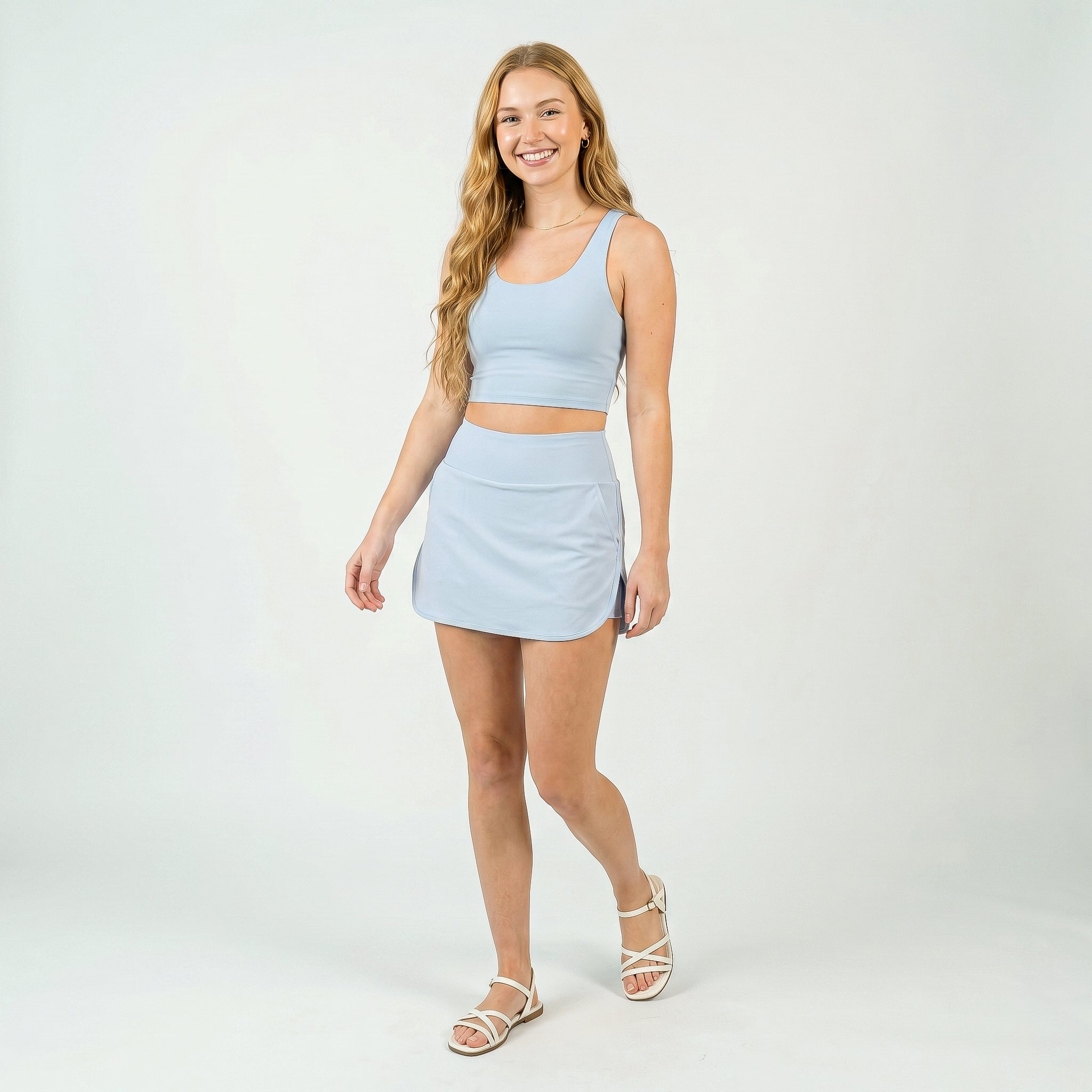 Pantalones cortos deportivos con cintura alta y detalle de bolsillo para mujer de Anna-Kaci