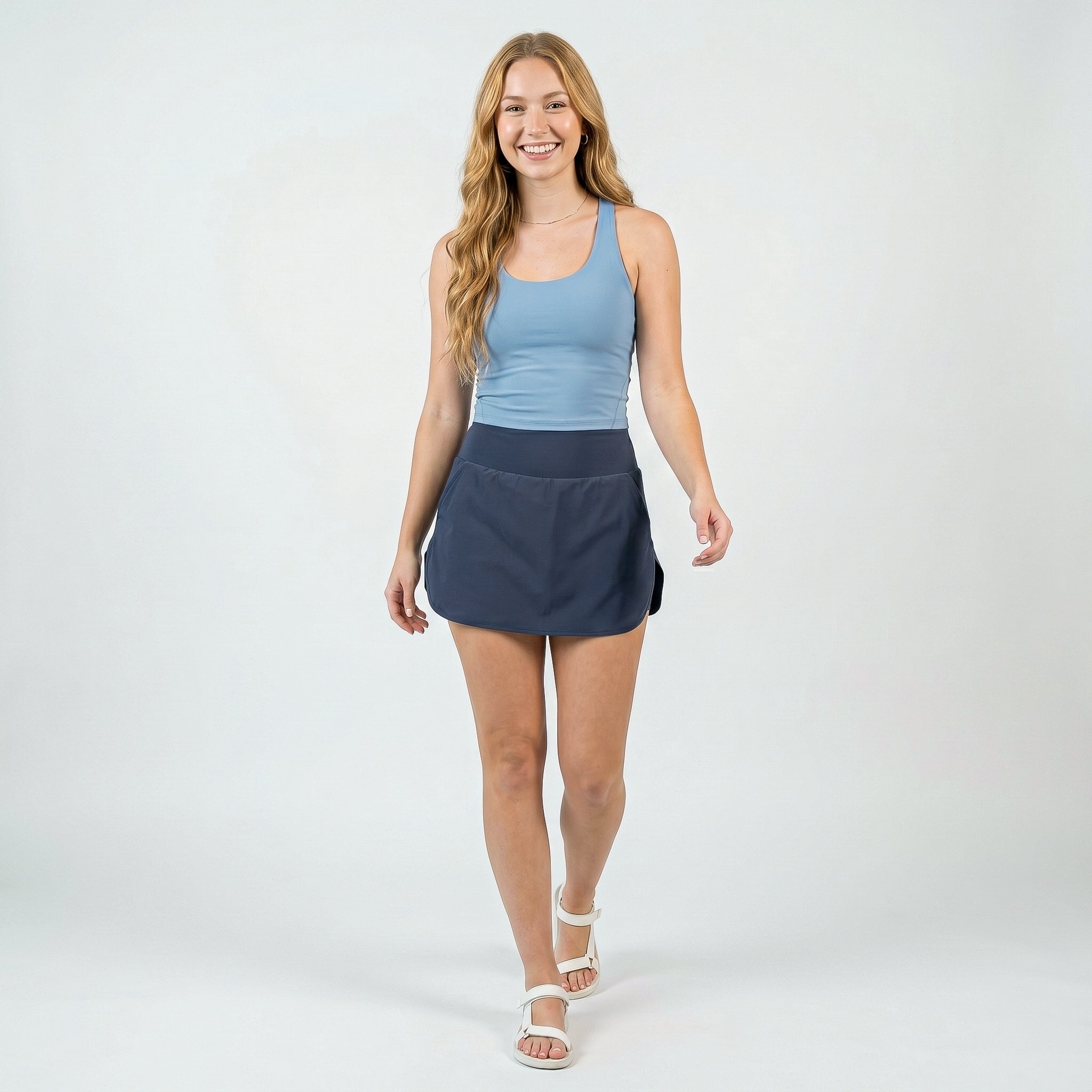 Anna-Kaci Women's High Waist Athletic Skirted Shorts with Pocket Detail