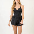 Anna-Kaci Swim Women's One Piece Swim Romper with Crisscross Bust Adjustable Straps and Relaxed Short Bottom
