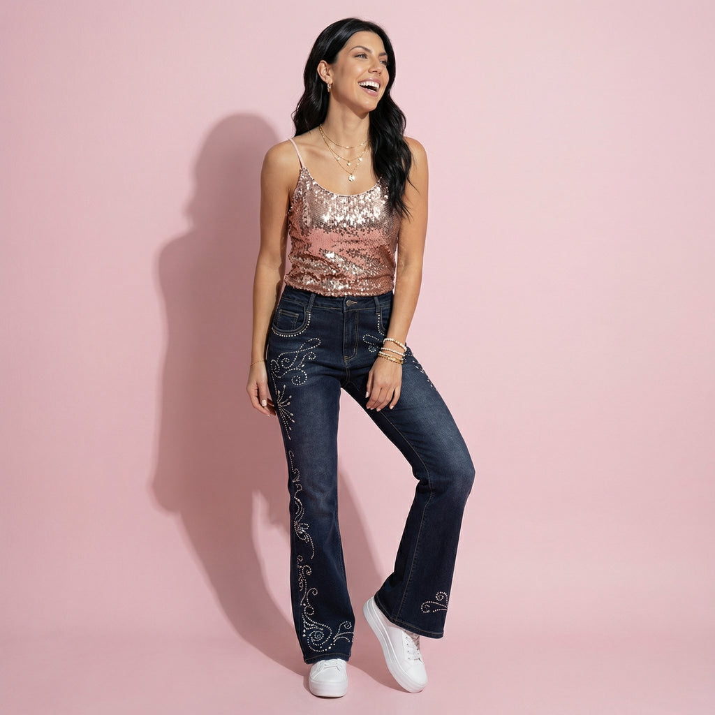 Shimmering Spaghetti Strap Tank